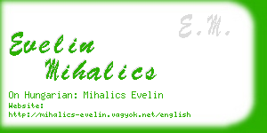 evelin mihalics business card